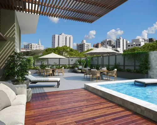 Apartamento quadra mar no Dom Residencial