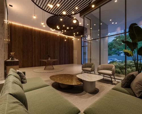 Apartamento quadra mar no Meridian Tower