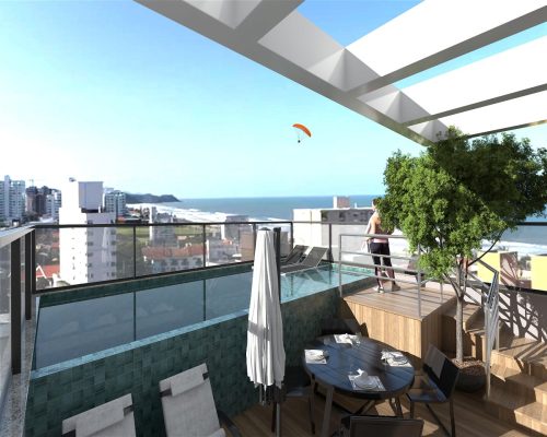 Apartamento quadra mar no Saint Antoine