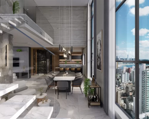 Apartamento quadra mar no Línea Living Concept